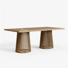 โต๊ะรับประทานอาหารไม้กลม 8 ที่นั่ง